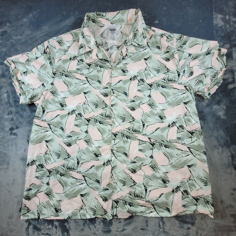 Stranger‎ Things Hopper Shirt Spirit Halloween Netflix Cotton XL Green Pink